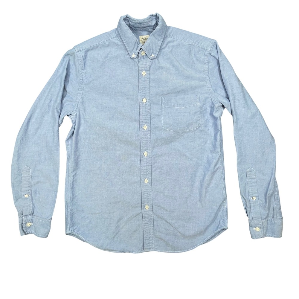 J. Crew Light Blue Slim Fit Oxford Button Down Shirt Mens Size Medium M 4352